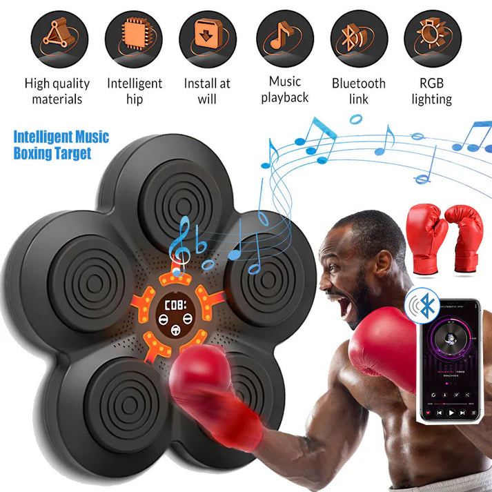 2024 Wall-Mounted Music Boxing Machine with LED for Adults – Indoor Workout