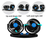 Car Air Circulation Fan 360� Rotatable Auto Car Cooling Fan