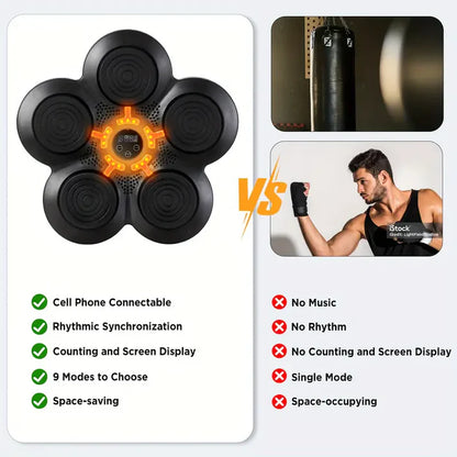 2024 Wall-Mounted Music Boxing Machine with LED for Adults – Indoor Workout