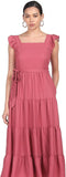 Women Empire Waist Pink Dress